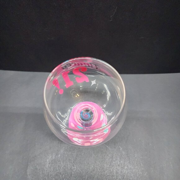 Finally 21 Birthday Wine Glass Hand Painted 15 oz Decorative 8.5'' Tall - Picture 4 of 7